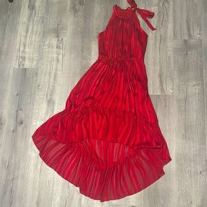 T TAHARI Halter Neck Hi Low dress